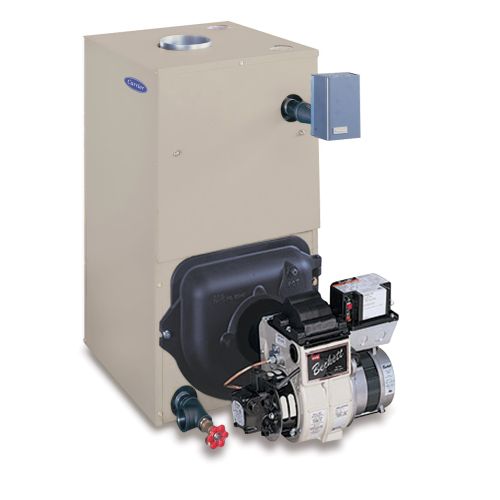 A man working on a heating unit in Castle Rock, CO